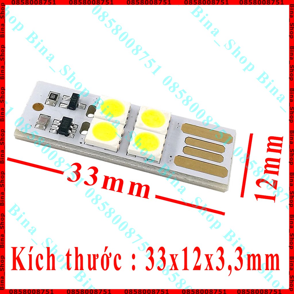 Đèn Led USB 5V cảm ứng chạm tắt mở