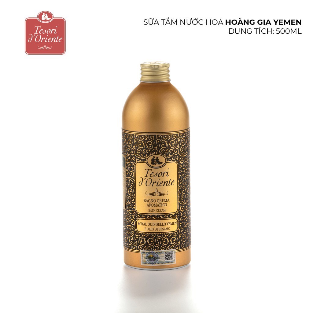 Sữa Tắm Xích Hoa Sen  Tesori D'Oriente, Huơng Nước Hoa- Tặng Kèm Vòi Nhấn 500ml