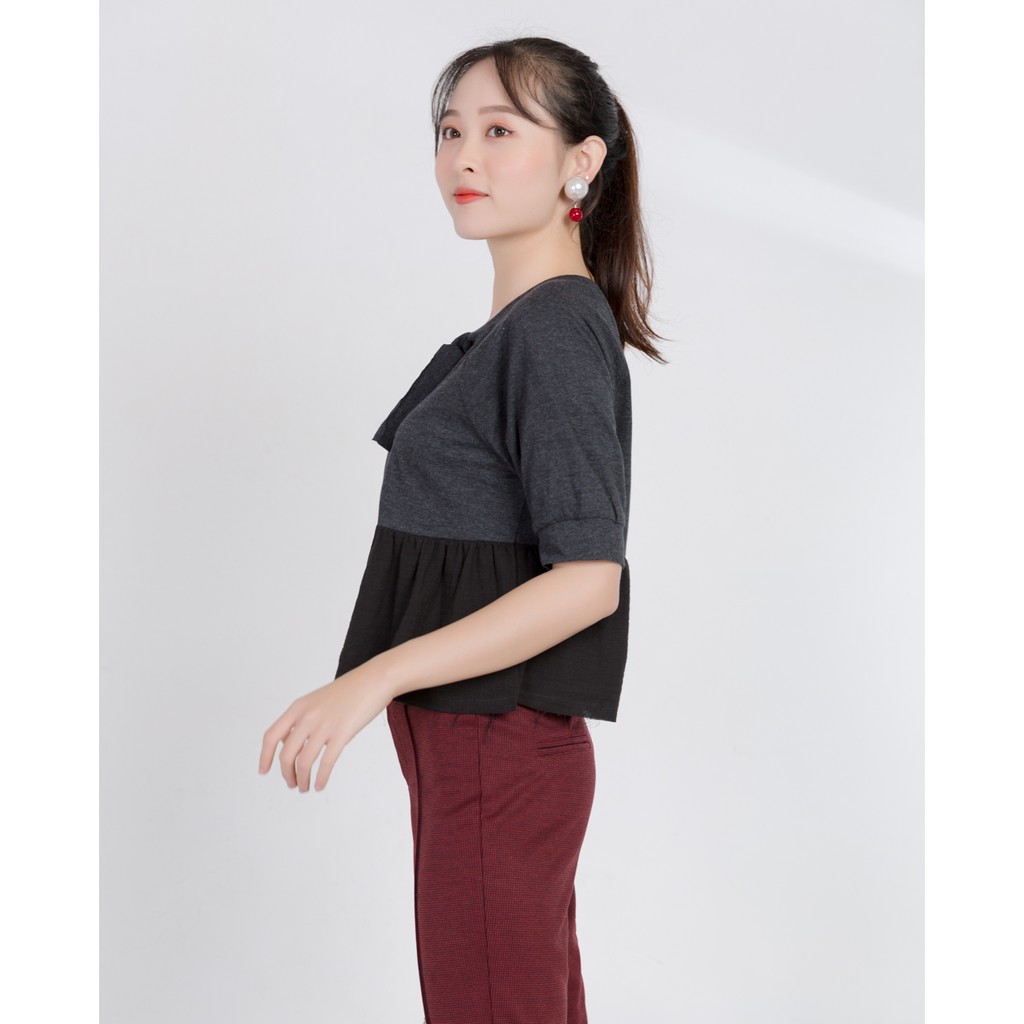 Áo thun bèo lai cổ cột dây - 10204358 J-P Fashion