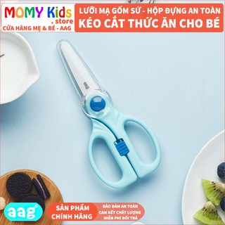 Kéo Cắt Thức Ăn Lưỡi Gốm Sứ Mạ Cao Cấp AAG Hàn Quốc Có Hộp Đựng An Toàn
