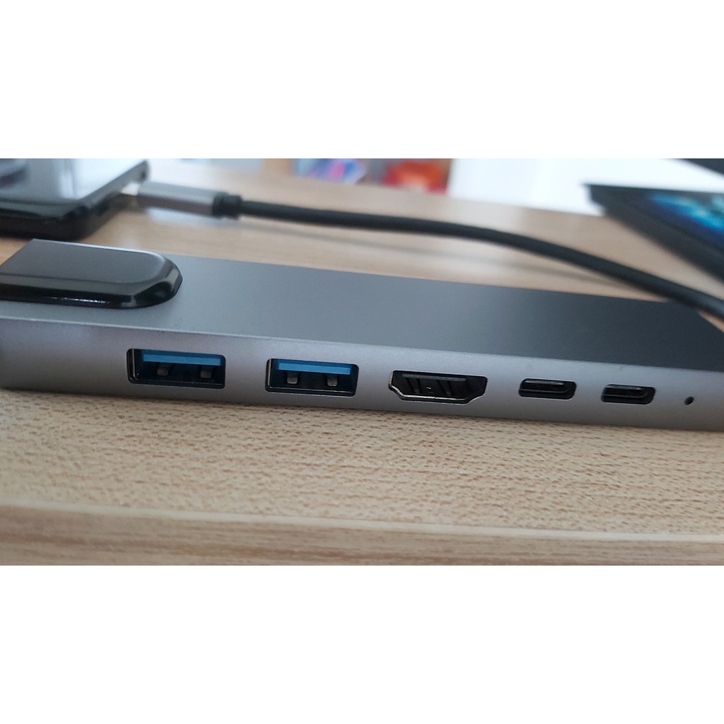 HUB USB Type-C ra 6 cổng HDMI/ RJ45/ USB 3.0/ Type-C cho Macbook, Dell XPS 60236