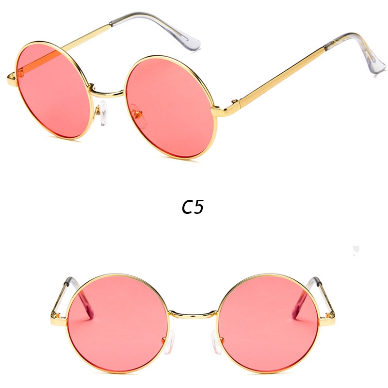 Kính mát gọng tròn phong cách Hàn Quốc Hip Hop cho nam