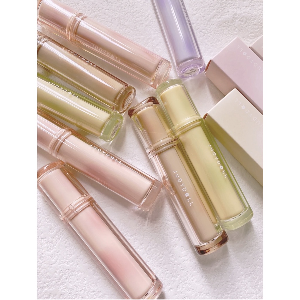 Son Bóng Judydoll Tráng Gương Đầu Cọ Silicon Trọng Lượng Nhẹ Màu Trà Nước Không Dính Cốc