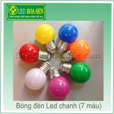 Bóng đèn Led chanh búp 2W ( trắng, vàng , cam, đỏ, xanh lá, xanh dương, màu hồng )