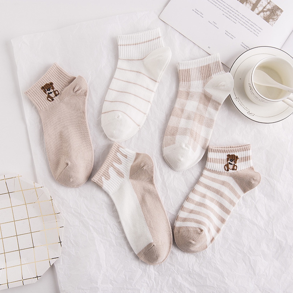 Vớ cotton mỏng ngắn thoáng khí thời trang xuân hè cho nữ