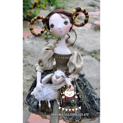 DIY Bộ Kit tự thêu búp bê CÔNG CHÚA XINH ĐẸP - thú nhồi bông tự làm, búp bê handmade - Handmade Nana Shop