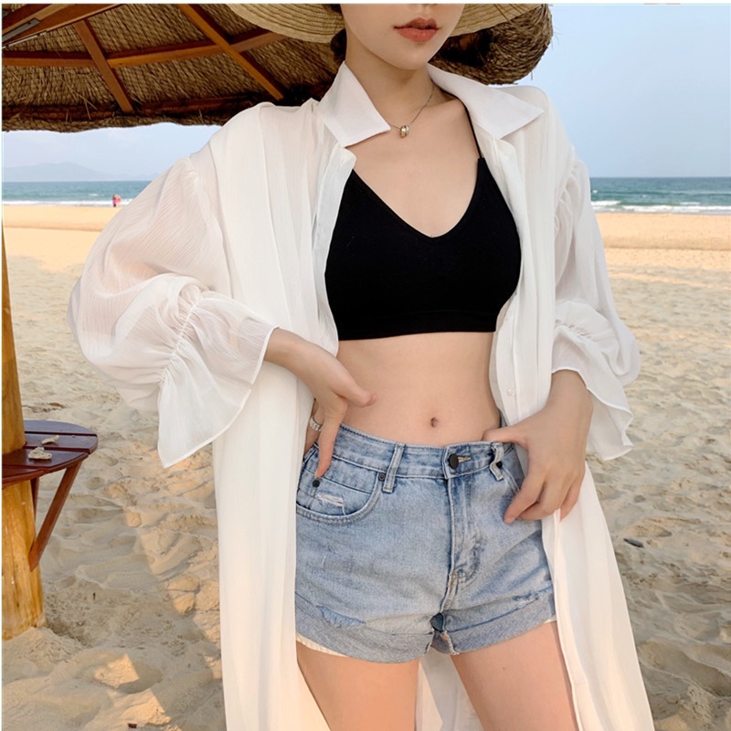 Hàng mới về Áo khoác cardigan chiffon tay dài dáng rộng chống nắng phong cách phương Tây thời trang mùa hè cho nữ 2021
 | BigBuy360 - bigbuy360.vn