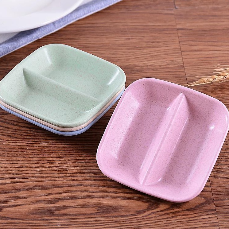 Đĩa Đựng Gia Vị 2 Ngăn Bằng Lúa Mạch Siêu Gọn Siêu Tiện - 1580