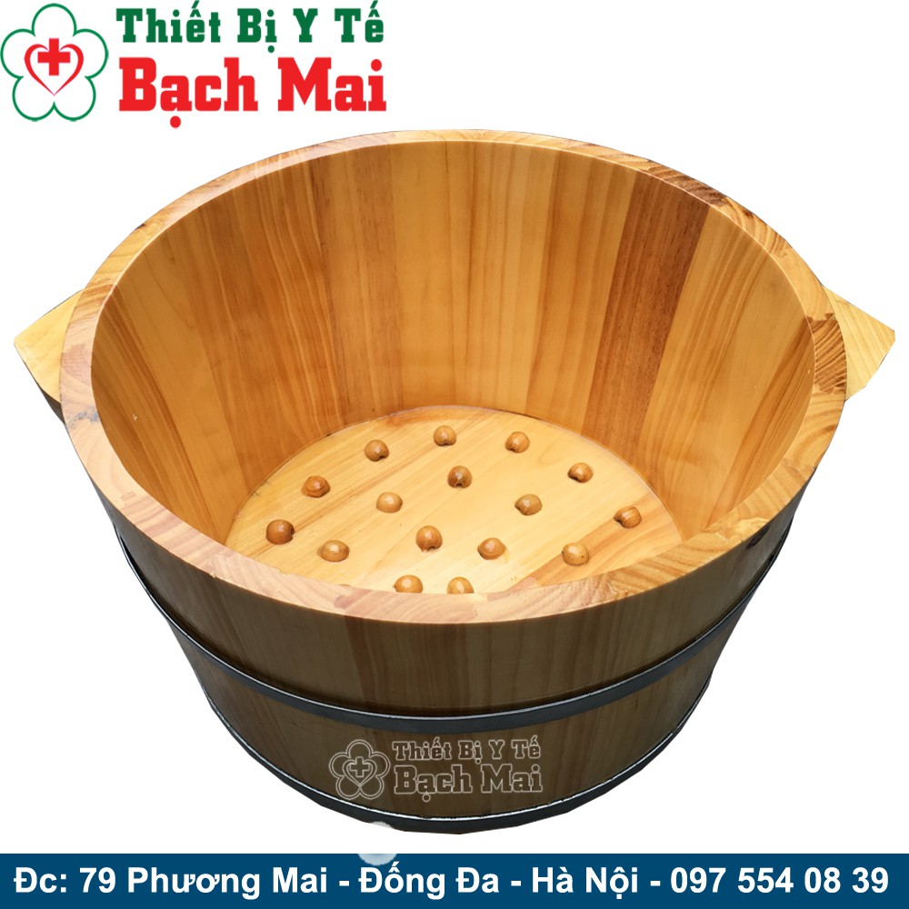 [HÀNG ĐẸP] Chậu Gỗ Ngâm Chân - Chậu Ngâm Chân Bằng Gỗ Có Hạt Massage