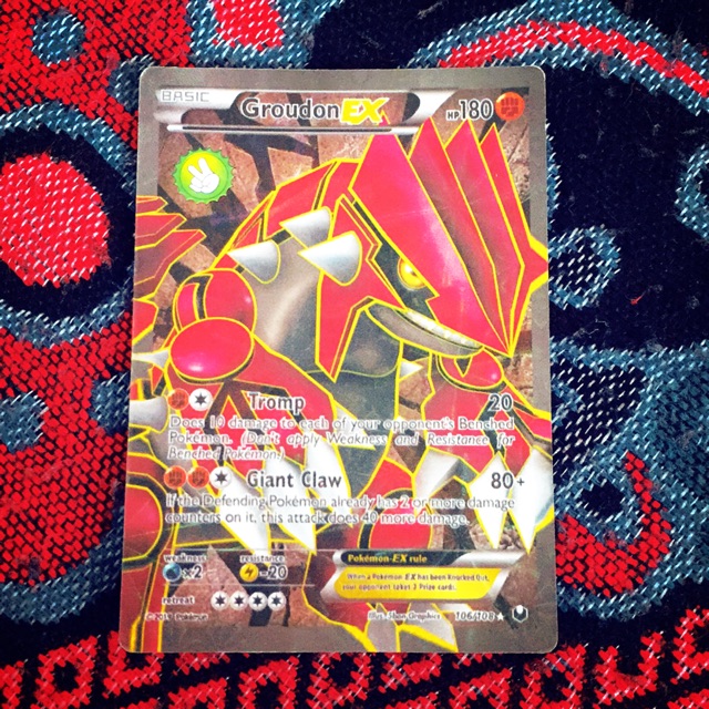 Thẻ bài Pokemon Basic - Groudon - tặng kèm 4 con basic vàng ngẫu nhiên