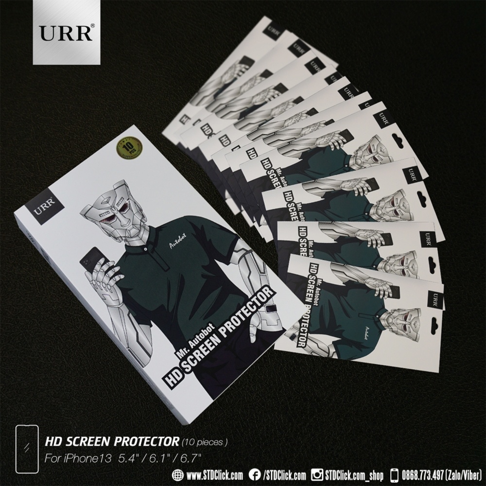 KÍNH CƯỜNG LỰC IPHONE 13 - 13 PRO - 13 PRO MAX URR AUTOBOT HD SCREEN CHÍNH HÃNG