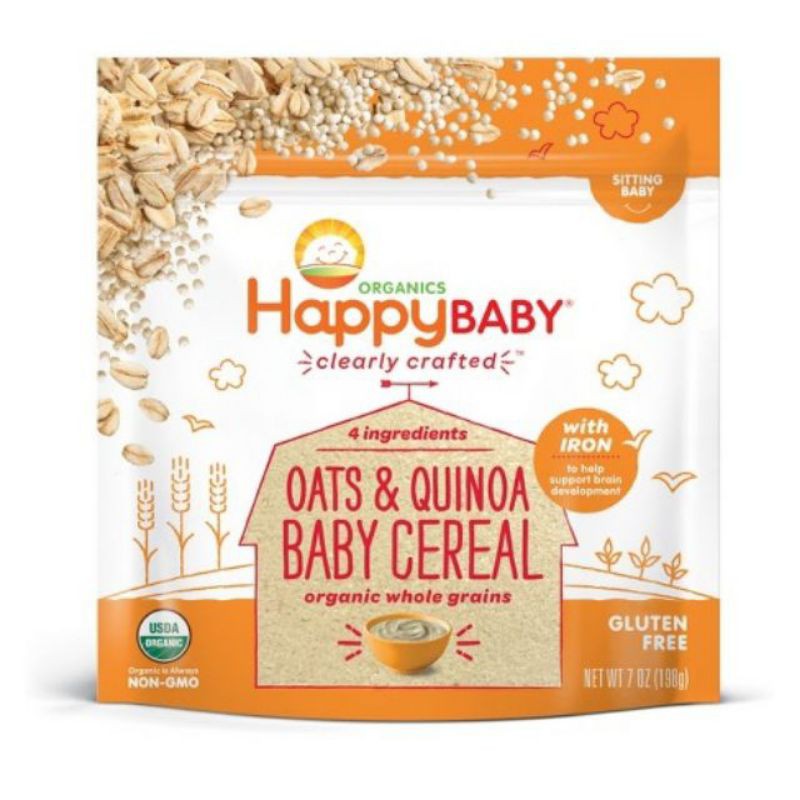 Bột ăn dặm yến mạch &amp; quinoa organic Happy Baby