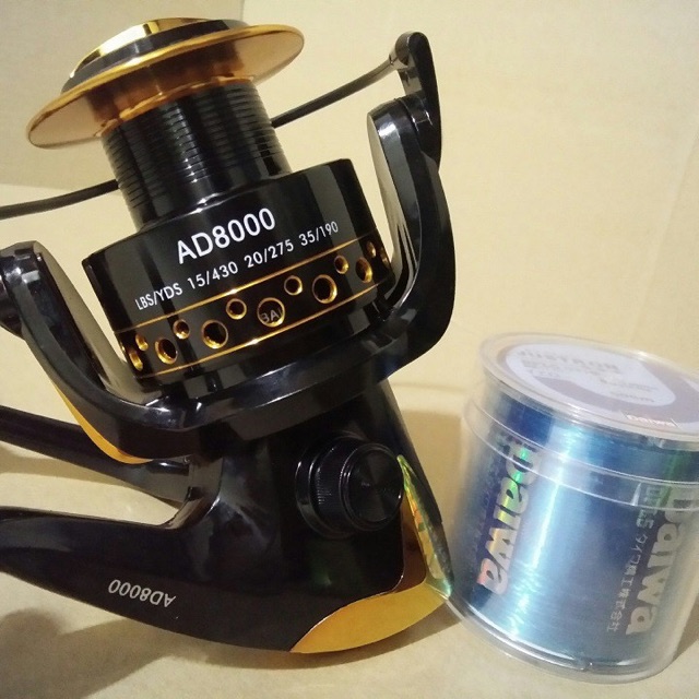 Máy Câu Yumoshi AD 8000 Tặng Kèm 500m Cước Daiwa [shopdocauchatluong]