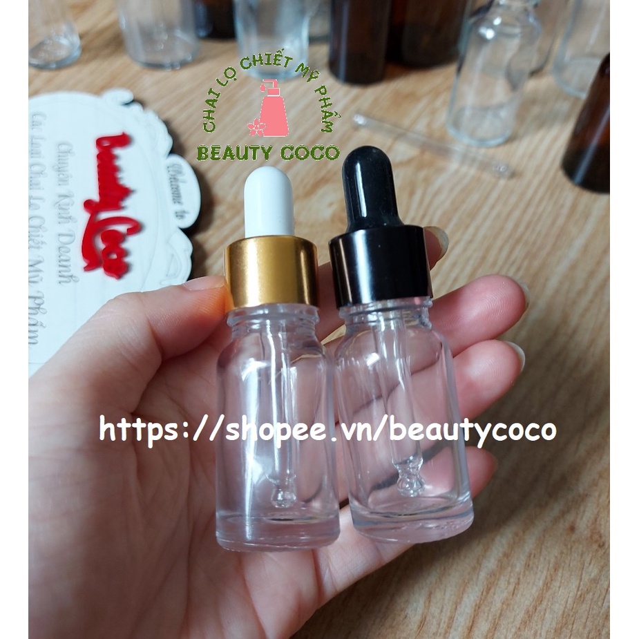 Combo 50 chai đựng tinh dầu bóp giọt 10ml (lọ thủy tinh)