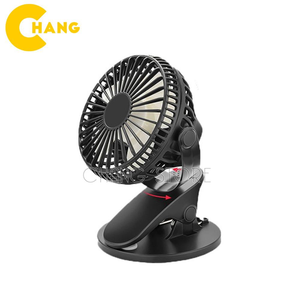 Quạt kẹp tích điện xoay 360 độ, quạt mini kẹp bàn siêu tiện lợi | BigBuy360 - bigbuy360.vn