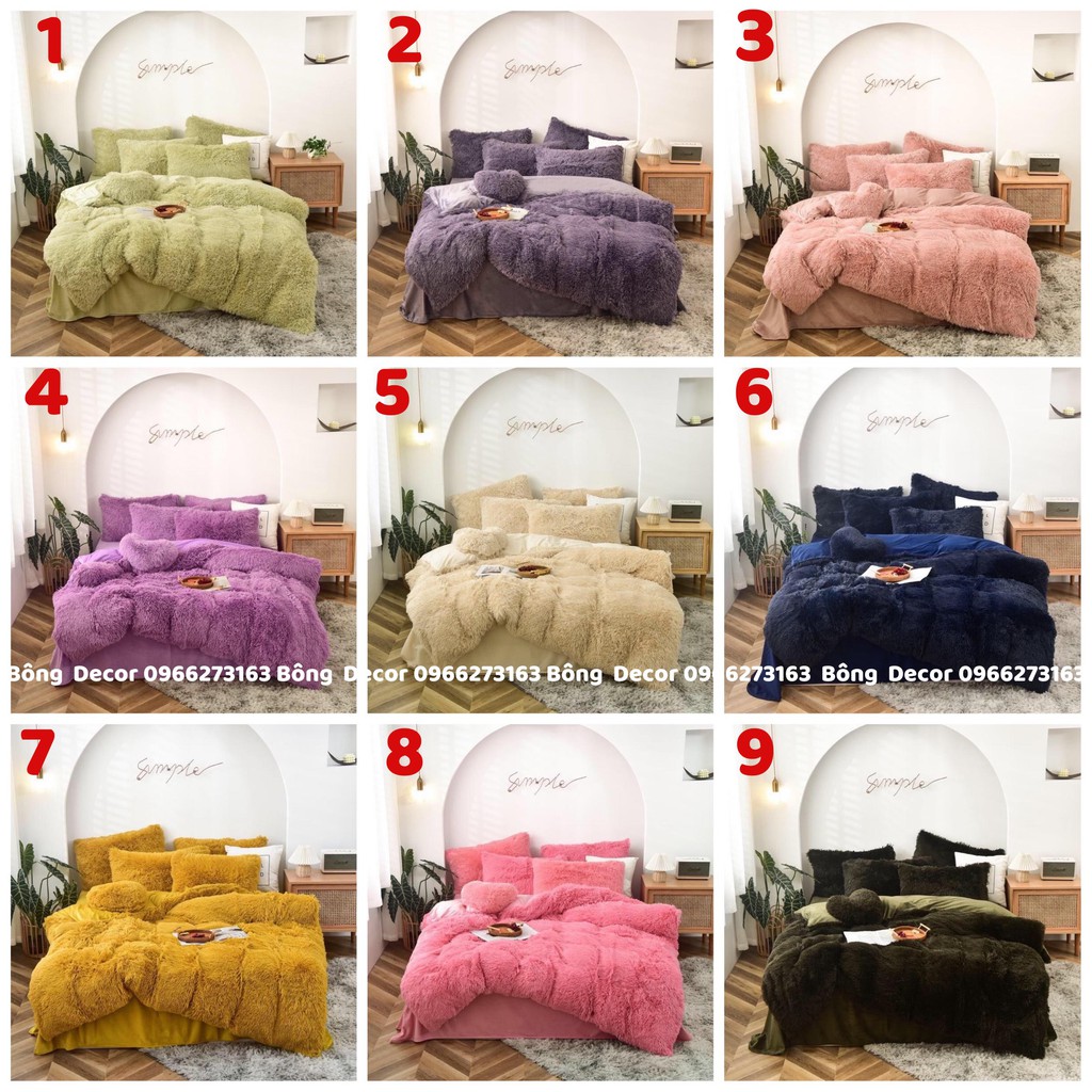 Bộ Chăn Ga Gối Nỉ Nhung Lông Cao Cấp Loại 1