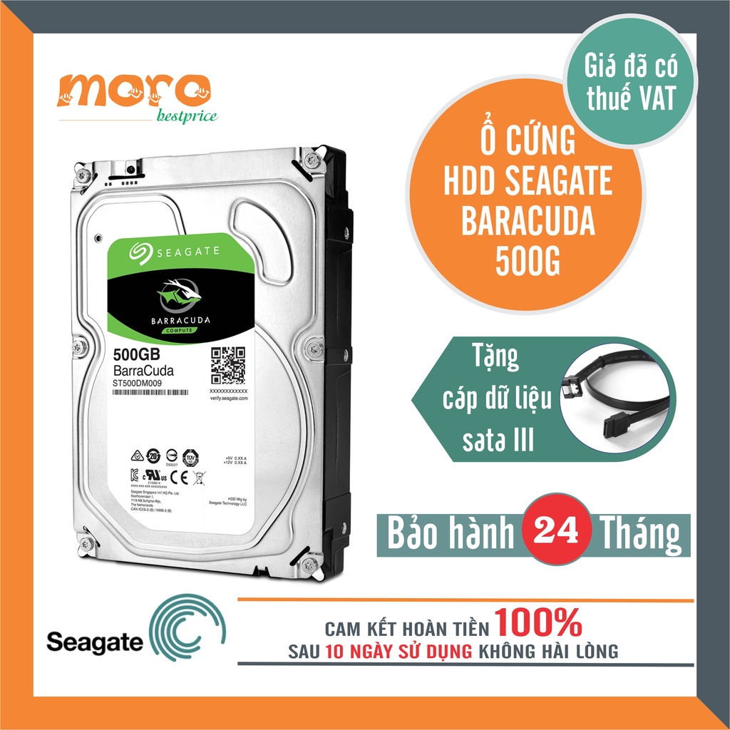 Ổ cứng HDD Seagate Barracuda 500GB - Bảo hành chính hãng 24 tháng