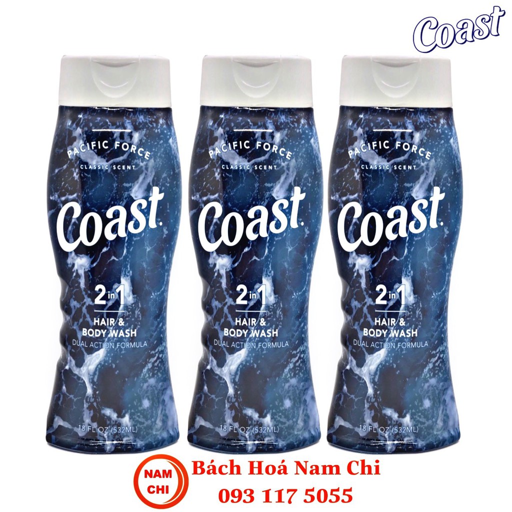 Sữa Tắm Coast Cho Nam Chai 532ml - Mỹ - Mẫu Mới Nhất