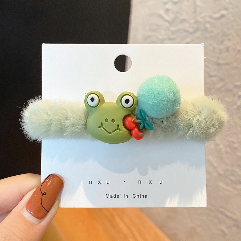 Dây buộc tóc cao su vải lông nhung màu kẹo ngọt phong cách Hàn Quốc dễ thương