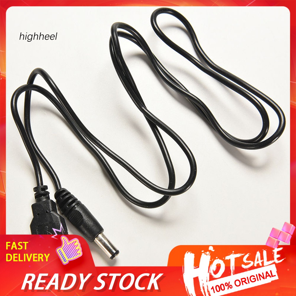 Dây Cáp Nối Nguồn Chuyển Đổi USB 2.0 Male AC Sang DC 5.5mmx2.1mm