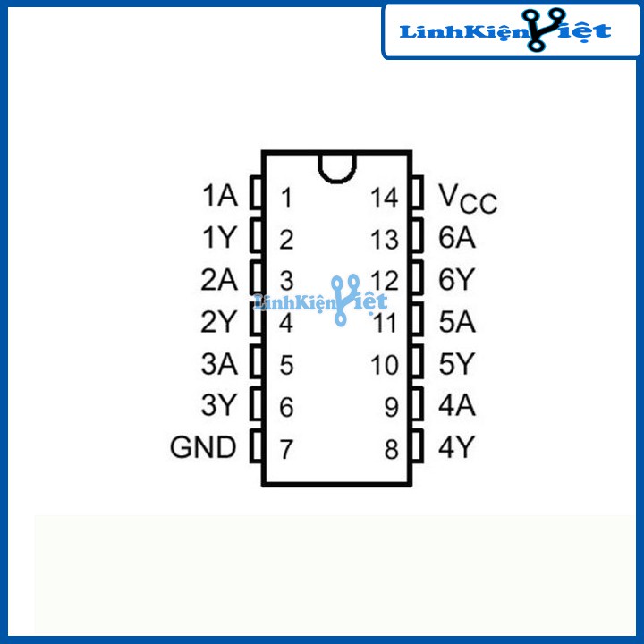 Sản Phẩm 74LS04 Hex Inverter DIP14