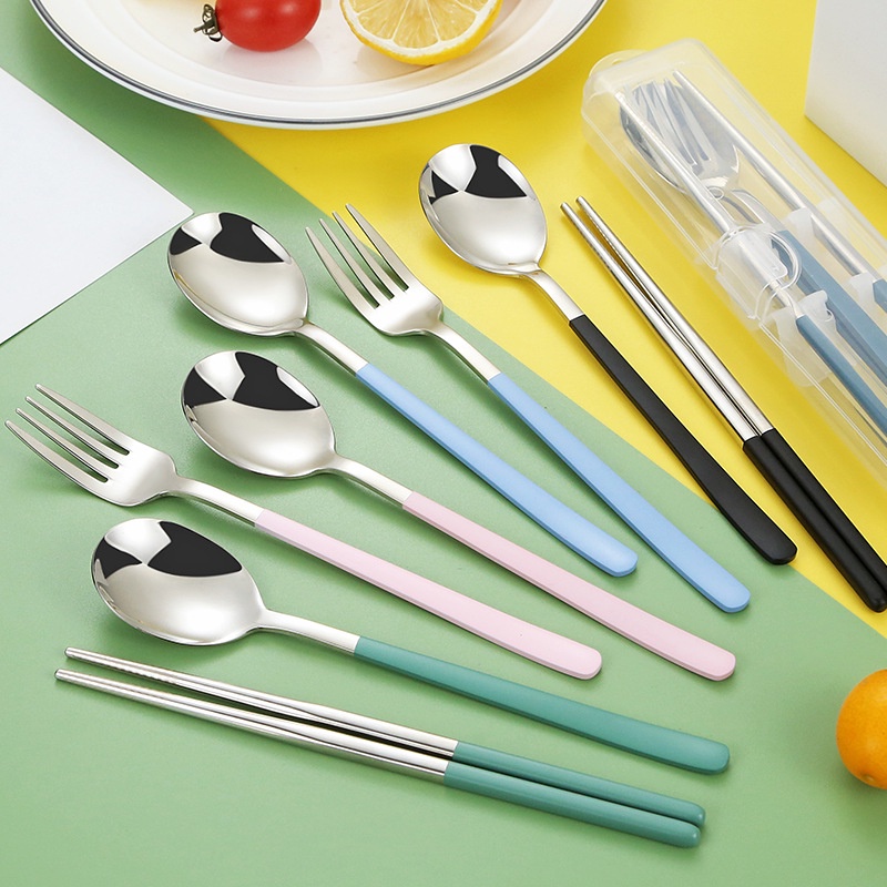 Bộ Muỗng Đũa Nĩa Bằng Thép Không Gỉ 304 Cao Cấp