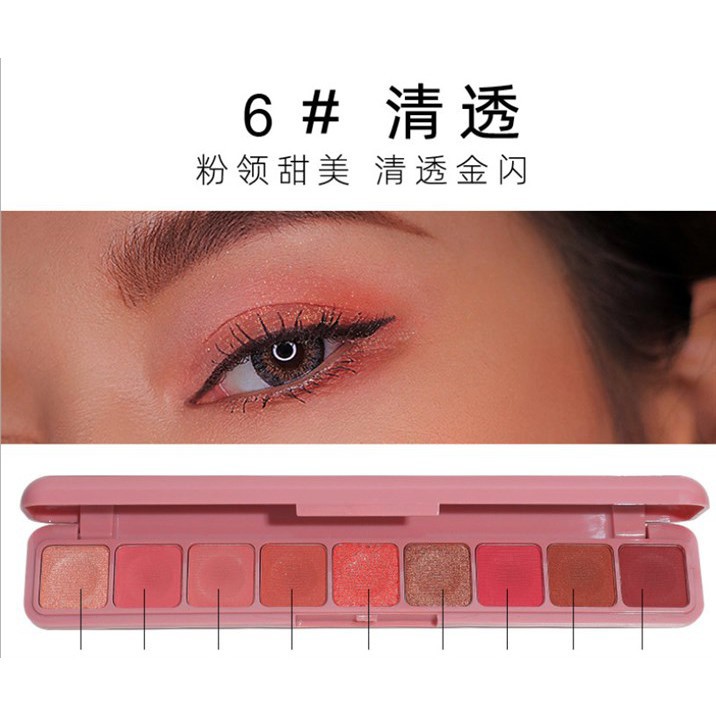 Ảnh thật 🎀 Phấn Mắt Nhũ Lameila Soft Eye Shadow 9 Ô 3600 siêu tây Kèm Gương Auth Nội Địa