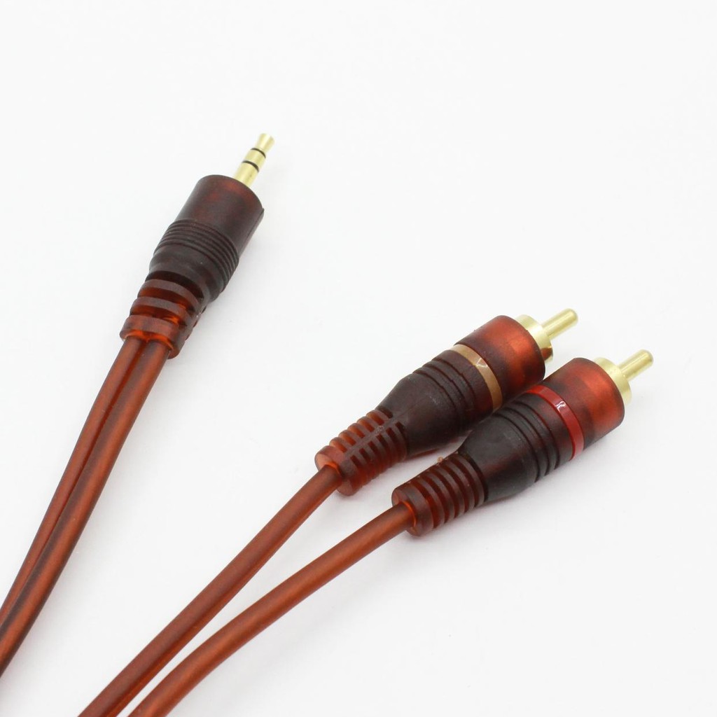 Cáp âm thanh nổi giắc cắm 3.5mm sang 2 đầu cắm RCA AUX dài 1.5m / 3m / 5m / 10m cho điện thoại tai nghe loa