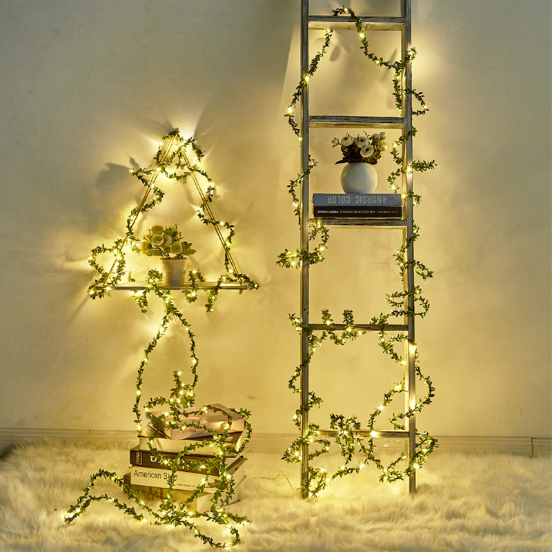 Đèn LED tí hon Lá dây Đèn lấp lánh Vòng hoa Đèn cổ tích Pin Nguồn điện Cổ tích Đèn Giáng sinh Đám cưới ngoài trời để trang trí