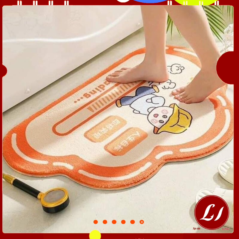 Thảm lau chân thấm hút ĐÁM MÂY dày dặn, chống trơn tiện lợi