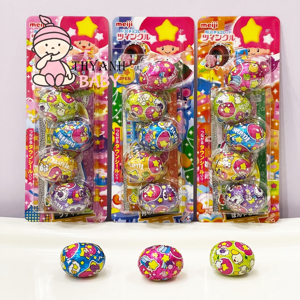 Kẹo Trứng Socola Meiji Twinkle Chocolate Egg Nhật Bản 26g
