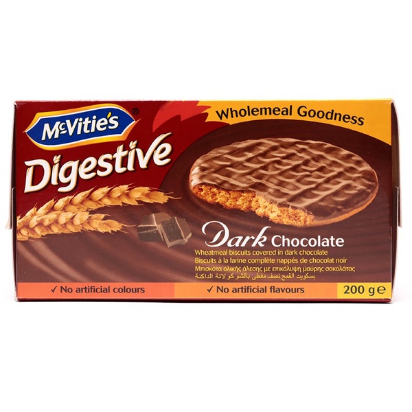 Bánh Quy Lúa Mỳ Nguyên cám Socola Sữa McVities Digestive Milk chocolate 200g - Anh