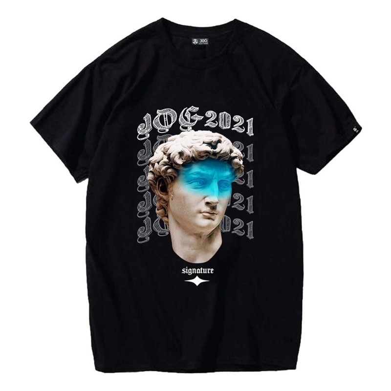 Áo Thun Jog Signature Oversize Unisex Nam Nữ Cotton 100% Co Giãn