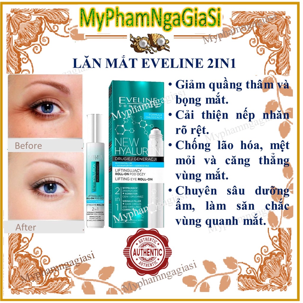 Thanh Lăn Mắt EVELINE giảm quầng thâm, bọng mắt