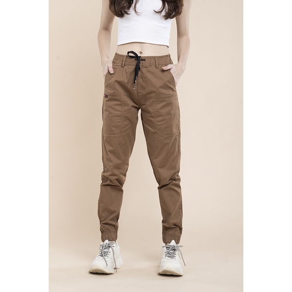 Quần jogger 6 túi nữ vãi kaki co giãn cao cấp