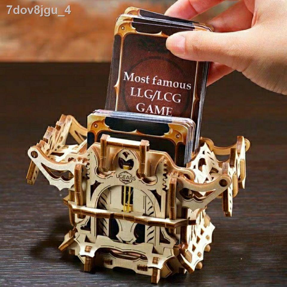 ¤ (Giá Hủy Diệt)Ukraine UGEARS cùng một trò chơi bảng thẻ gỗ mô hình ngoại vi lưu trữ xúc xắc tháp âm thanh nổi lễ lắp r