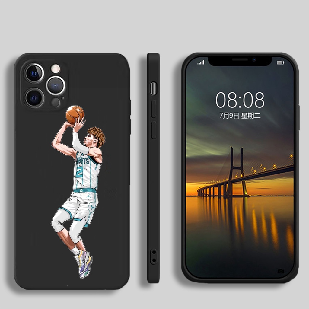 Ốp Điện Thoại Silicon Dẻo Chống Sốc In Họa Tiết Ngôi Sao Bóng Rổ NBA Cho iPhone 13 / 12 / 11
