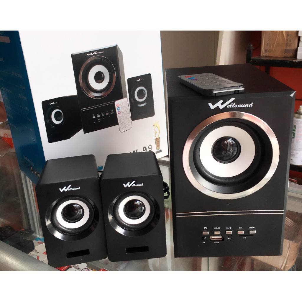 [Mã SKAMSALE03 giảm 10% đơn 200k] Loa 2.1 Well Sound nghe cực hay tặng cốc sạc