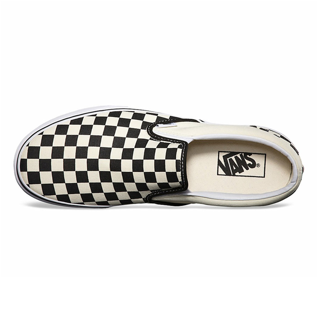 Giày Slip On - Giày Vans Caro Thể Thao Nam Nữ Vải Đen Trắng Thời Trang Năng Động