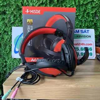 Tai nghe chụp tai chơi game Qinlian A6 (Đen đỏ- Xanh).