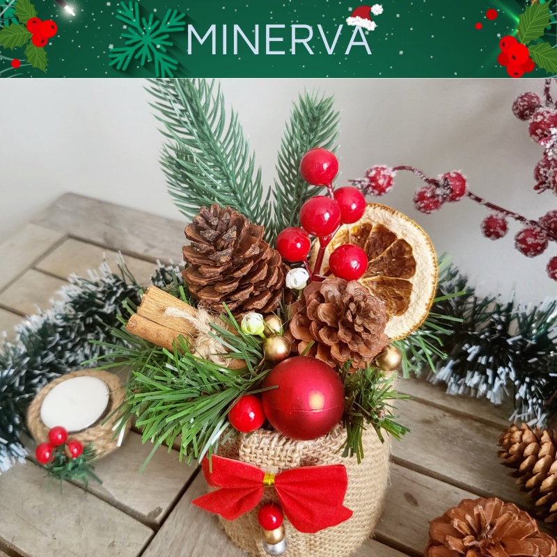 [Christmas] Chậu hoa để bàn trang trí giáng sinh , quà tặng giáng sinh , quà tặng thủ công