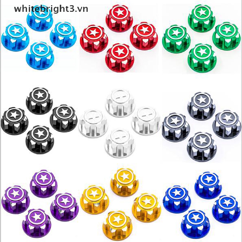Set 4 đai ốc lục giác 17mm bằng hợp kim nhôm cho xe hơi điều khiển từ xa 1 / 8 X-Maxx Summit