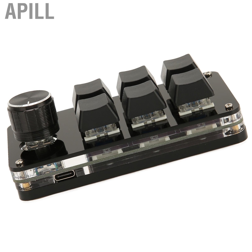 Apill 6 Key Mini Keypad With Knob USB Keyboard OSU Gaming Programmable HOT