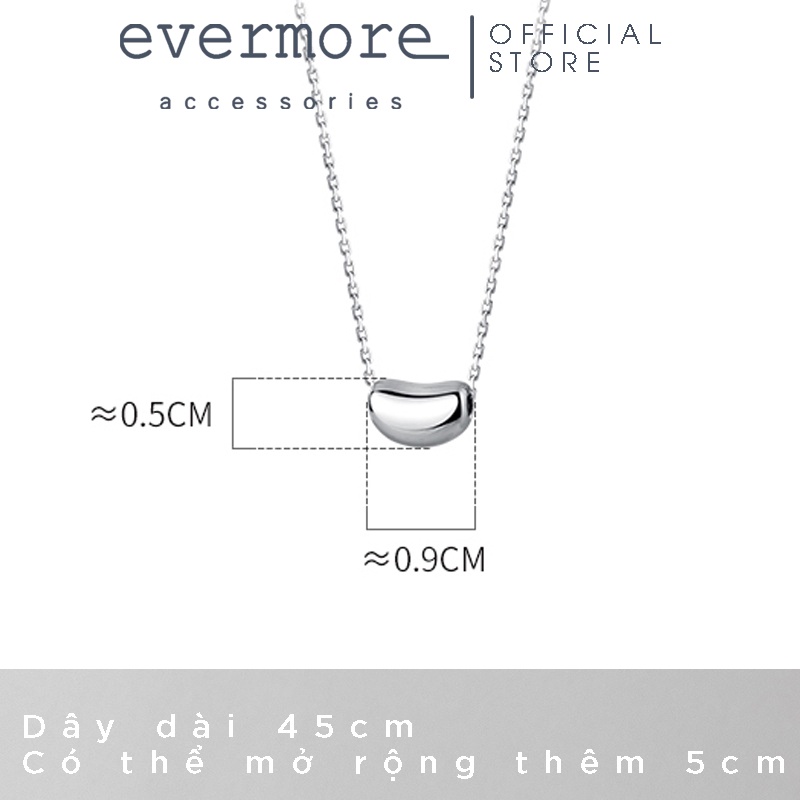 Dây chuyền bạc EVERMORE, vòng cổ bạc hạt đậu Magic Bean phong cách thanh lịch, minimalism - D047