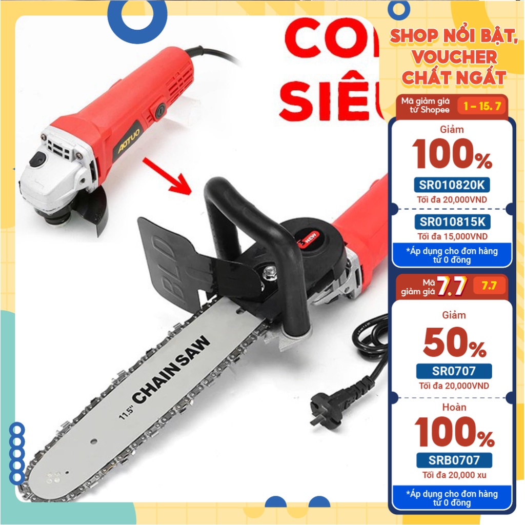 COMBO LƯỠI CƯA XÍCH + MÁY MÀI AUOTO - MÁY CẮT CẦM TAY 1200W - CƯA ĐIỆN ĐA NĂNG