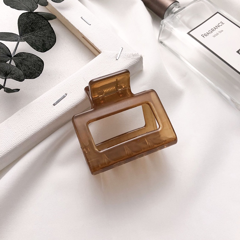 Tender afternoons Kẹp gắp tóc hàm cá mập bằng acrylic trong suốt phong cách Hàn Quốc cổ điển xinh xắn cho nữ