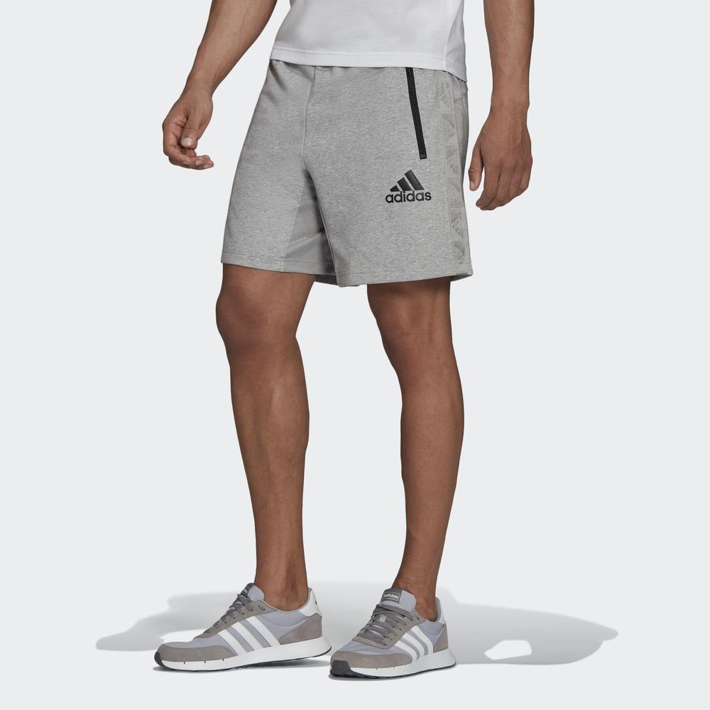 Quần Ngắn adidas TRAINING Nam AEROREADY Designed to Move Sport Motion Logo Shorts Màu xám H28792