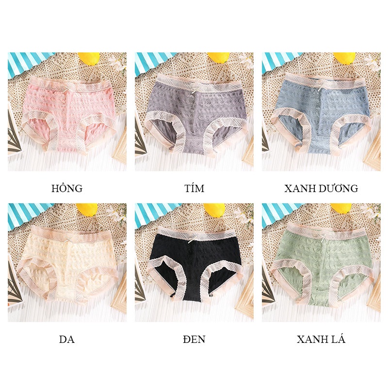 Quần lót nữ Cotton viền ren kháng khuẩn mềm mại dễ thương LAVENUSA QL51