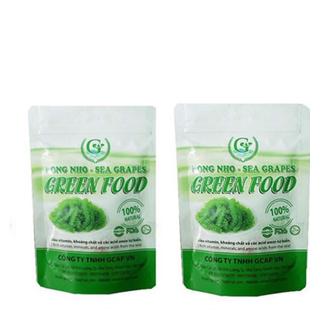 Rong nho tách nước Gren Food túi 100gr Cao cấp Xuất nhật - rong nho ăn với nước sốt mè rang