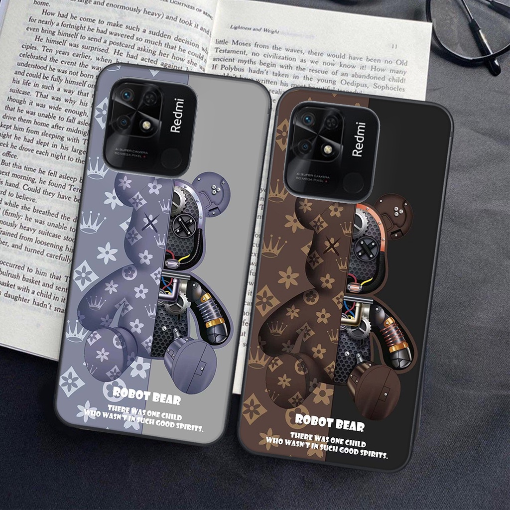 Ốp lưng Xiaomi REDMI 10C in hình Gấu nâu - hồng, Gấu Be@rick  cực CUTE, DỄ THƯƠNG